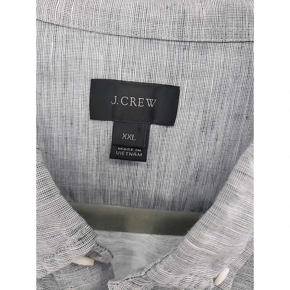 J. Crew Irish Linen Mens Shirt Sz XXL Breathable Beachy Vacation